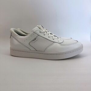 Kizik Mens Size 9 White Leather Relaxed‎ Casual Walking Comfort Sneakers
